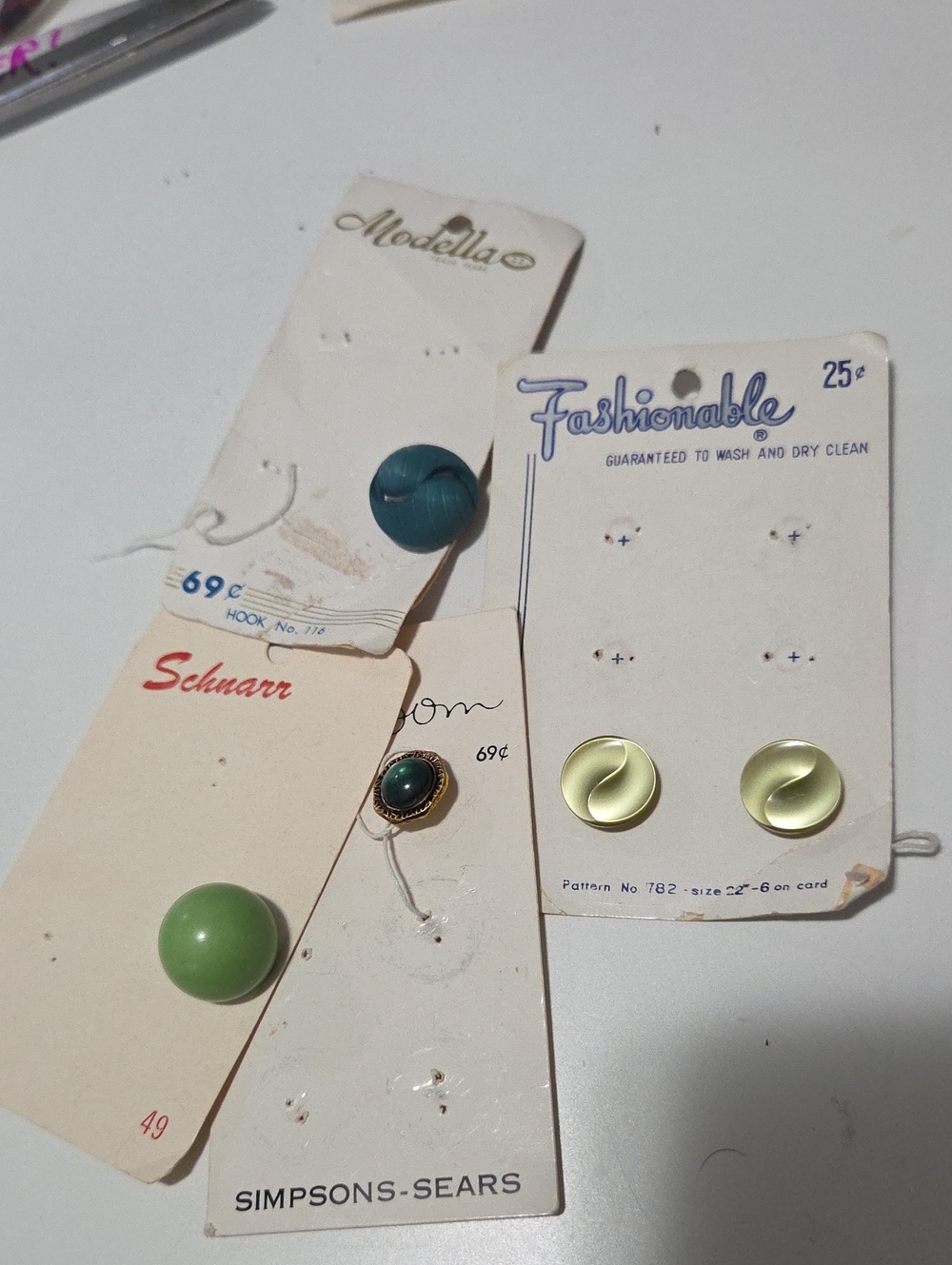 Vintage Green Buttons